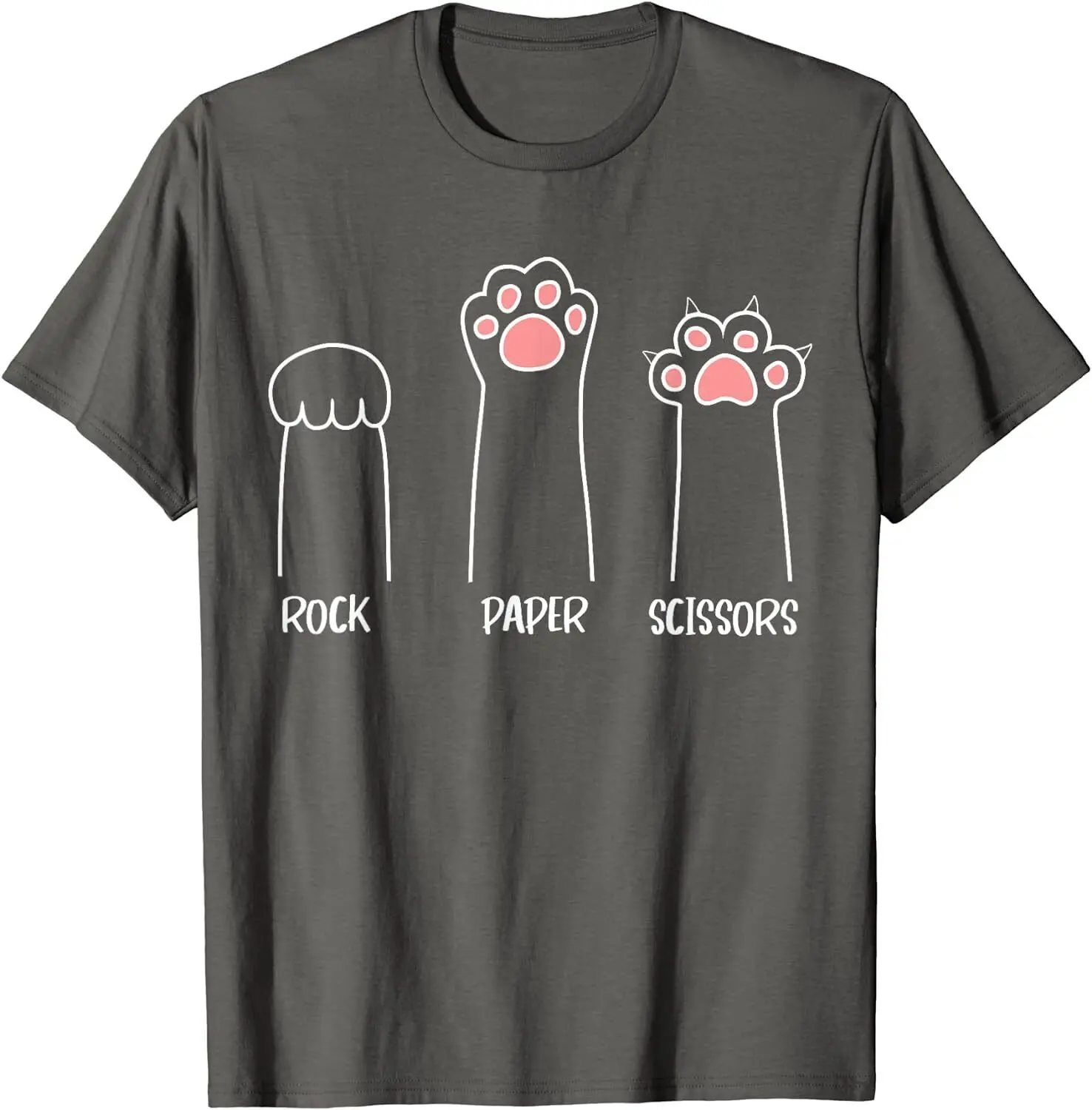 Rock Paper Scissors Hand Game Cute Paw Funny Cat Gift Unisex T-Shirt