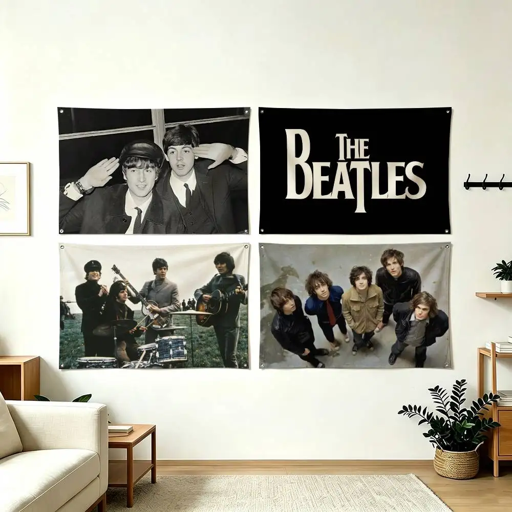 T-The Beatles Rock Band Flags for Bedrooms Home Decor Items Outdoor Decors Garage Decoration Flaga