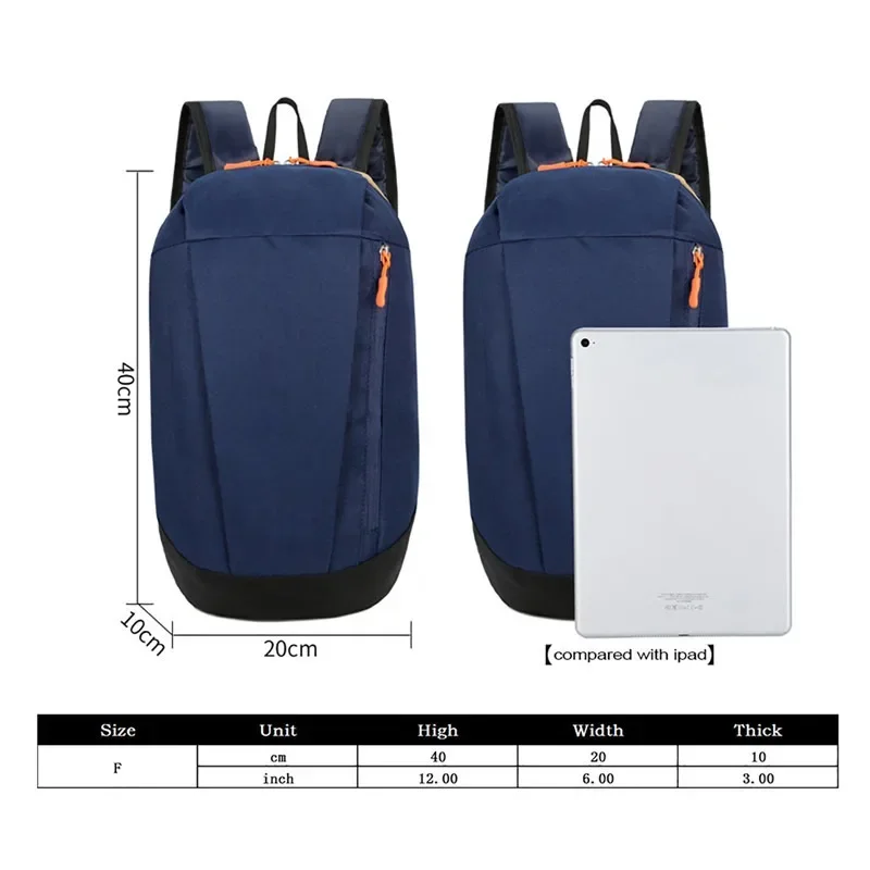 Mochila leve impermeável para esportes ao ar livre, Bolsa de caminhada com zíper, Mochila de acampamento ajustável para homens e mulheres, 10L