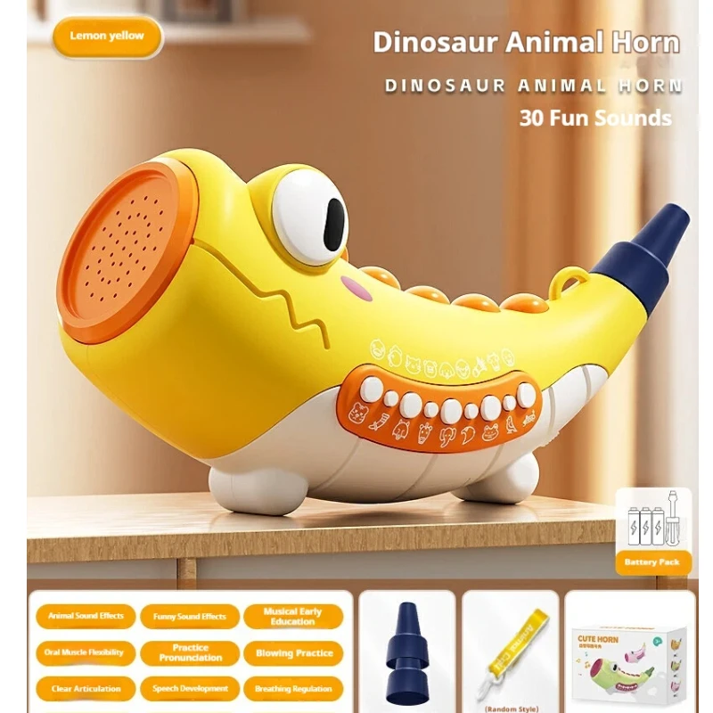 Animal Blowing Horn Multi Sound Effects Simulate Animal Calls Portable Breathing Training Musical Whistle For Lung Exercise
