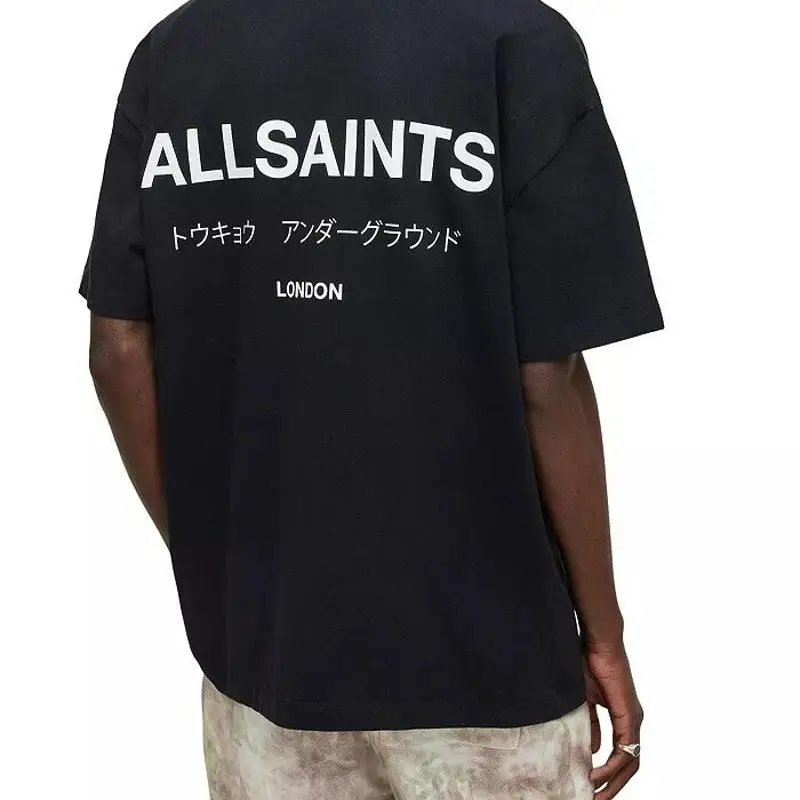 Unisexe All Saints UK Omnium@Lisa T-Shirt Designer Boxy Col rond Régulier@Fit Tee