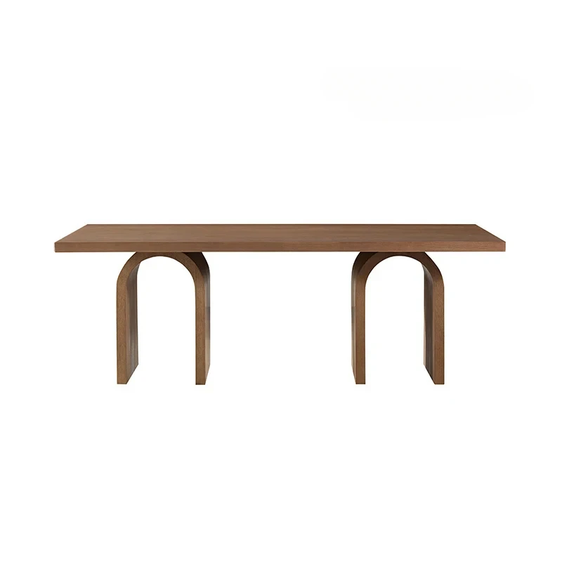 

Large Apartment Home Rectangular Dining Table Light Luxury Home Living Room Art Dining Table Solid Wood