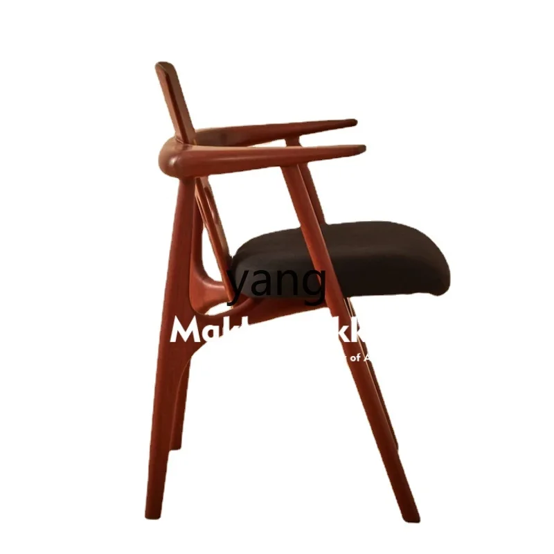 Yhl Atmospheric Wooden Lounge Chair Hotel Club Office Conference Chair Coffee Shop Armchair Dining Chair