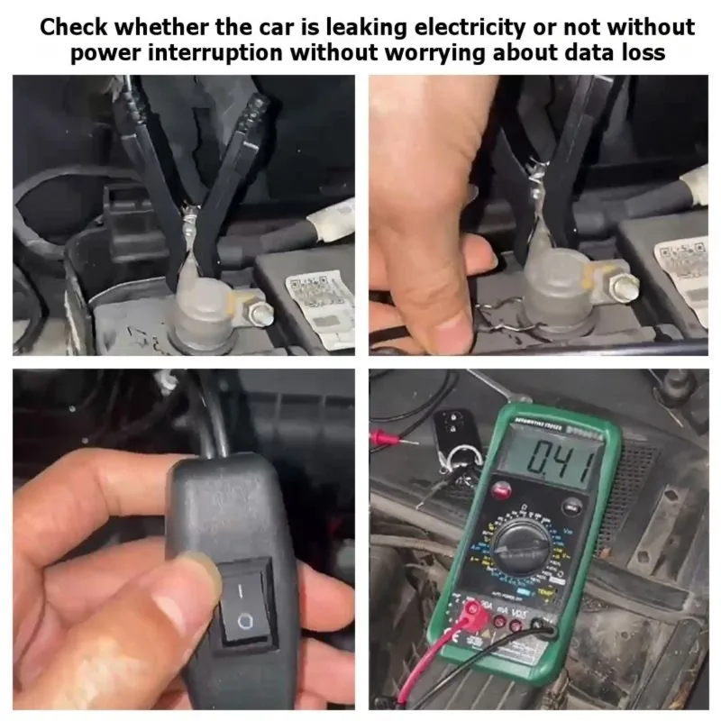 Battery Leak Detection Tool U Spring Clamp Current Drain Test Tester For Automobile Diagnosis No Power Off Functionality