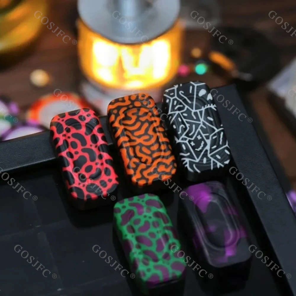 KAIS & QZ EDC مضيئة بوبو السكر تململ المنزلق لعبة لتخفيف الضغط دفع المنزلق ألعاب متململة للبالغين أدوات تخفيف القلق