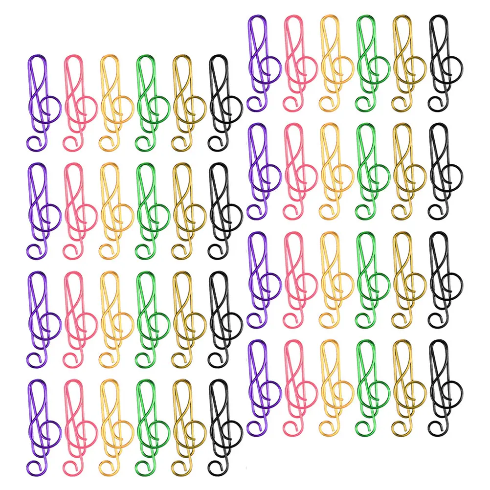 

100pcs Musical Paper Clips Colored Iron Office Supplies Document Organizer Paper Clips Small Gifts Small Metal