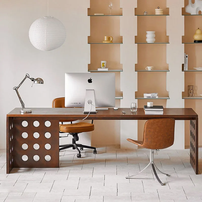 

Wooden Study Office Desk Modern Minimalist Decoration Luxury Crafts Office Desk Aesthetic Design Ufficio Commercial Furniture