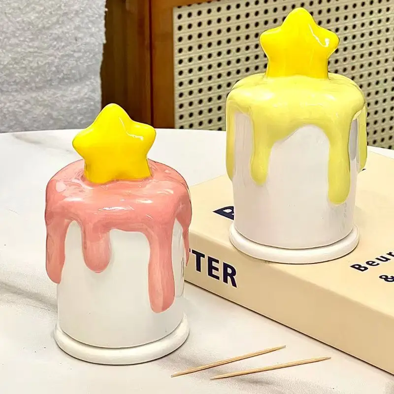 Star toothpick box, new toothpick tube, high appearance dental floss toothpick can, household storage can
