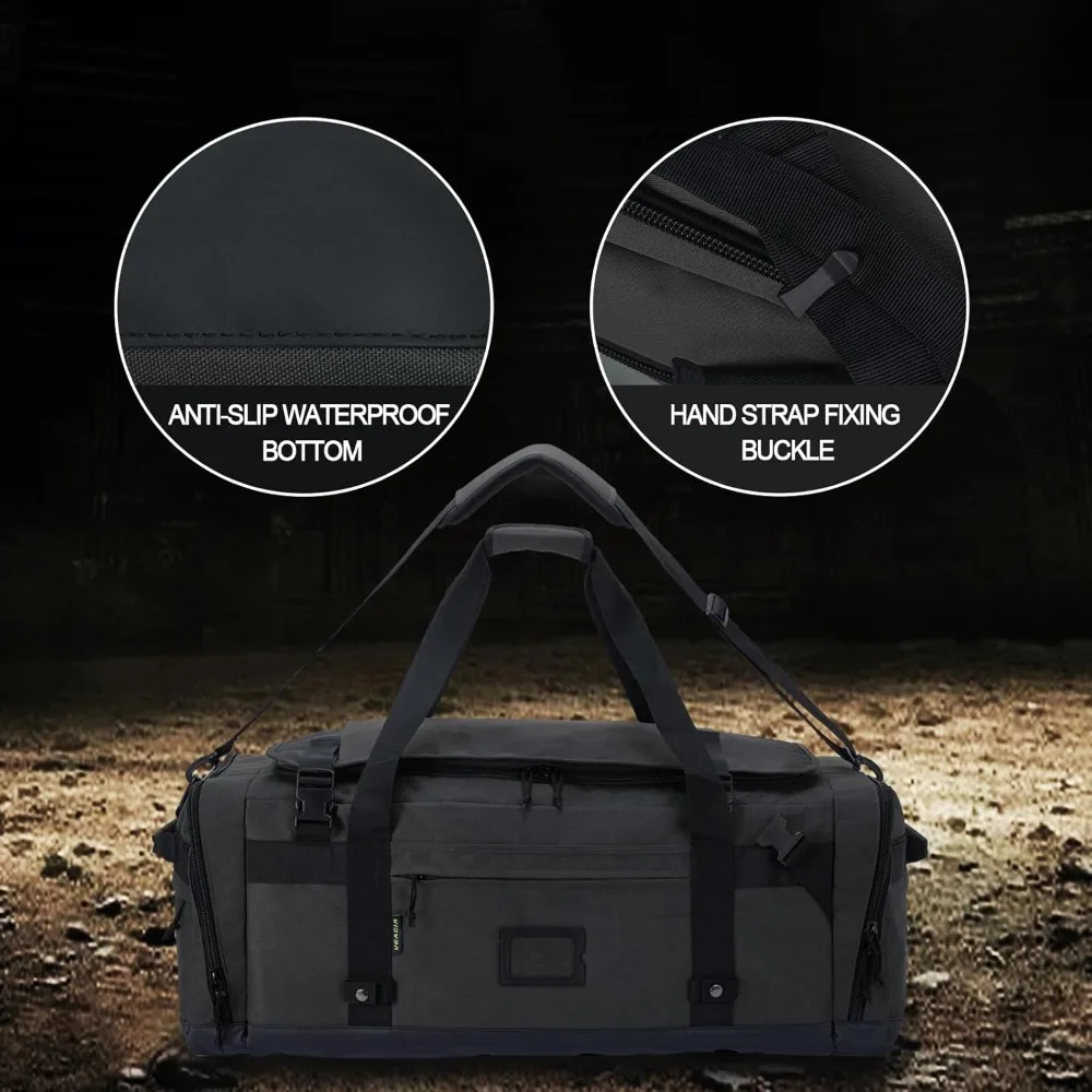 حقيبة القماش الخشن العسكرية شديدة التحمل - حقيبة ظهر للسفر قابلة للطي للرجال والنساء، حقيبة رياضية تكتيكية ذات سعة إضافية #2
