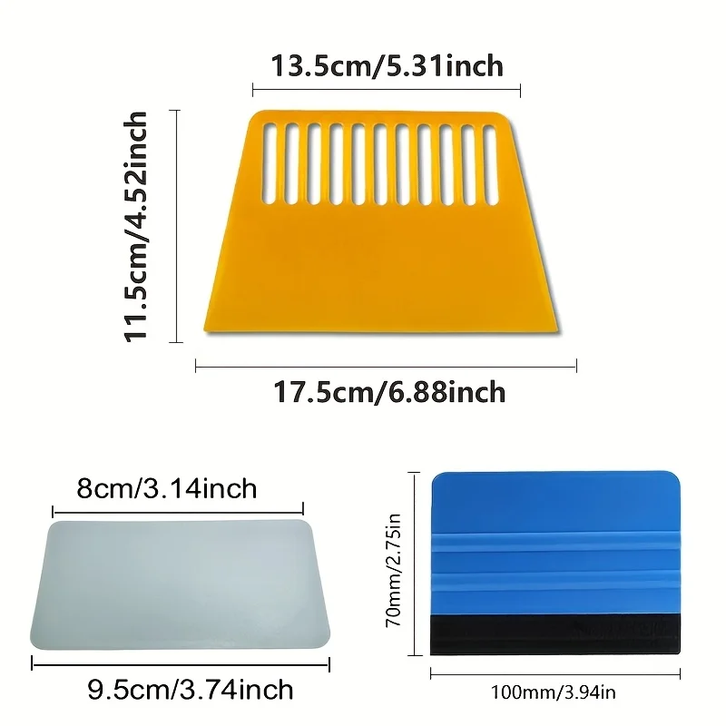 7pcs Wallpaper smoothing tool set including medium-hard scraper tape measure window film scraper felt scraper tape measure