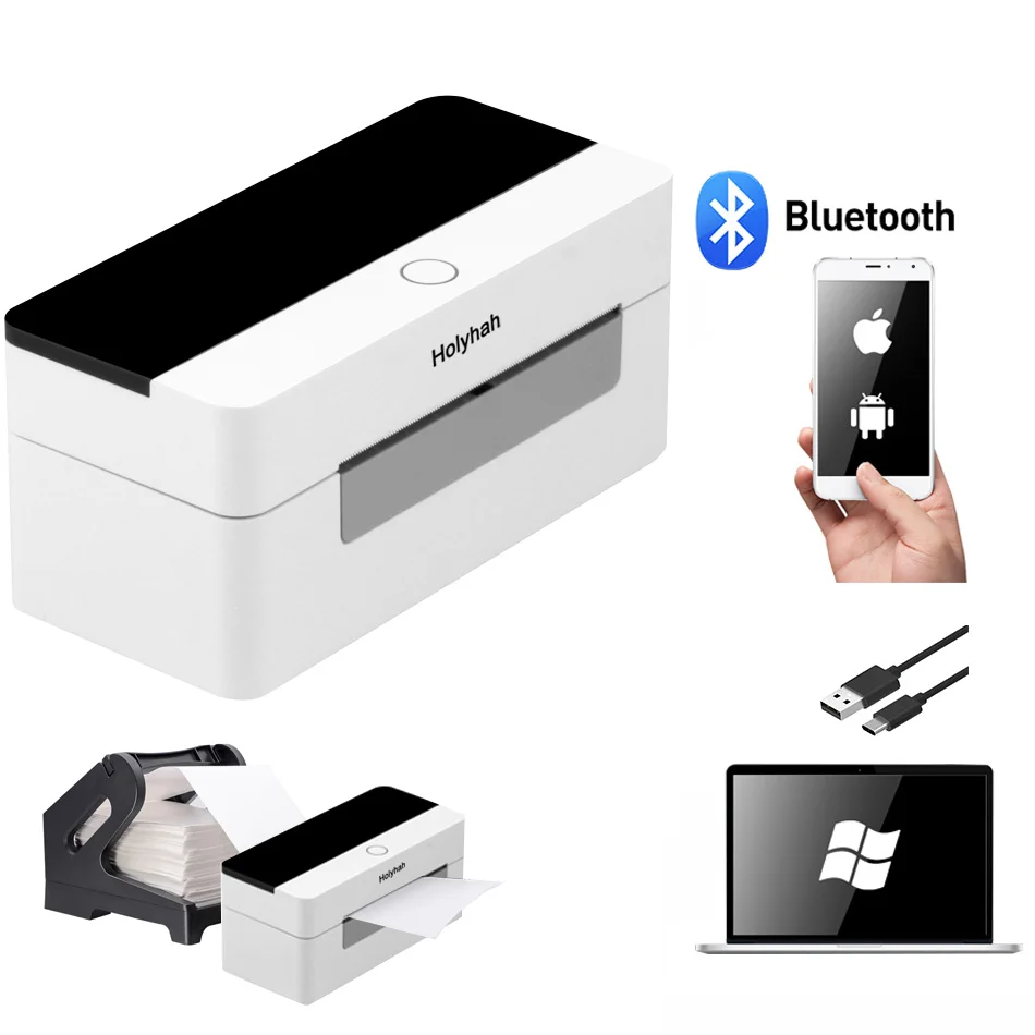  Plastic Label Holder for Rolls and Folded Labels Work with Desktop Label Printer Shipping Label Printer Black White Available