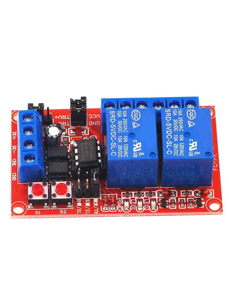 وحدة مرحل بزر ضغط متشابكة ذاتية القفل في اتجاهين/5V12V24V/زناد مسطح عالي ومنخفض/مع مفتاح ضوء/ملحقات