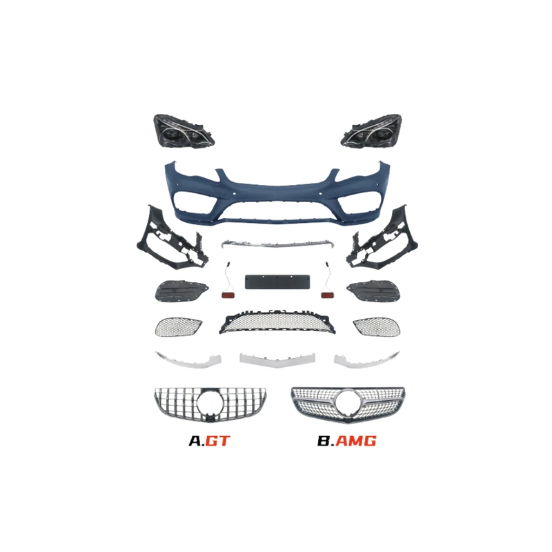 Upgrade to High-quality E Coupe (14-15) Old to NewFront and Rear Bumper Assembly Kit For  E class W207 2009-2013