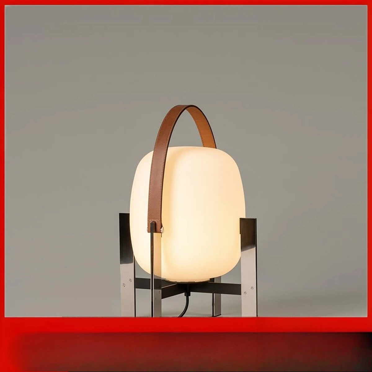 Personalized Nordic Japanese-style leather portable table lamp, simple and creative study bedroom bedside lamp, medieval silent