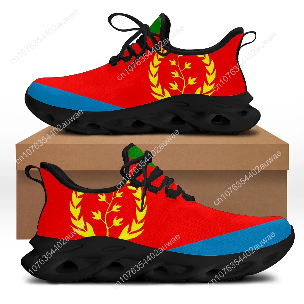 Fashion Print Congo Democratic Republic/Eriledian Flag Men Shoes Comfortable Soft Sole Breathable Shoes Trend Mesh Male Shoes