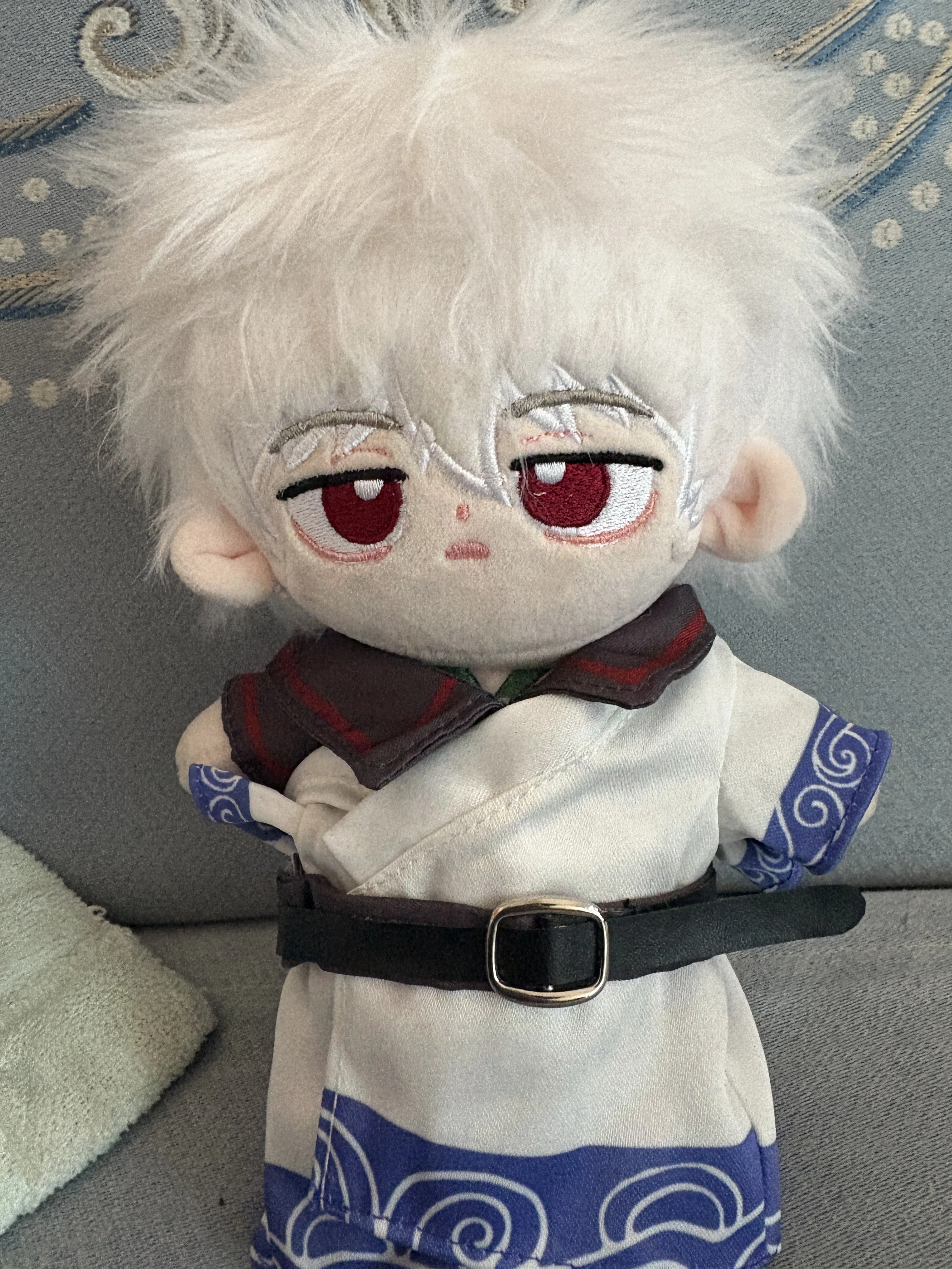 

Sakata Gintoki Katsura Kotarou Mascot Costume Plush 8cm Doll for Cosplay Events
