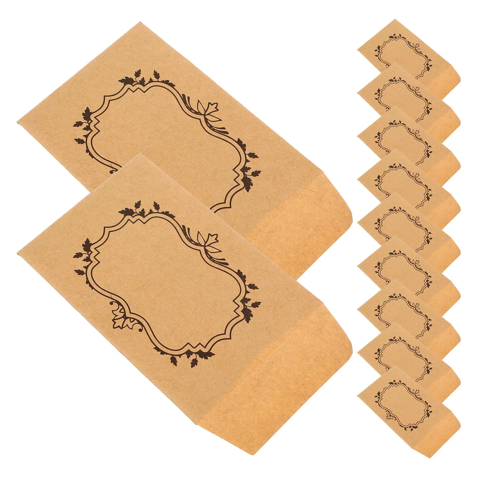 50 Stück Kraftpapier-Umschläge, klein, braun, wiederverwendbar, für Bargeldbudgetierung, für Münzen, Karten, Bürobedarf, Aufbewahrung, Hochzeitsschlüssel