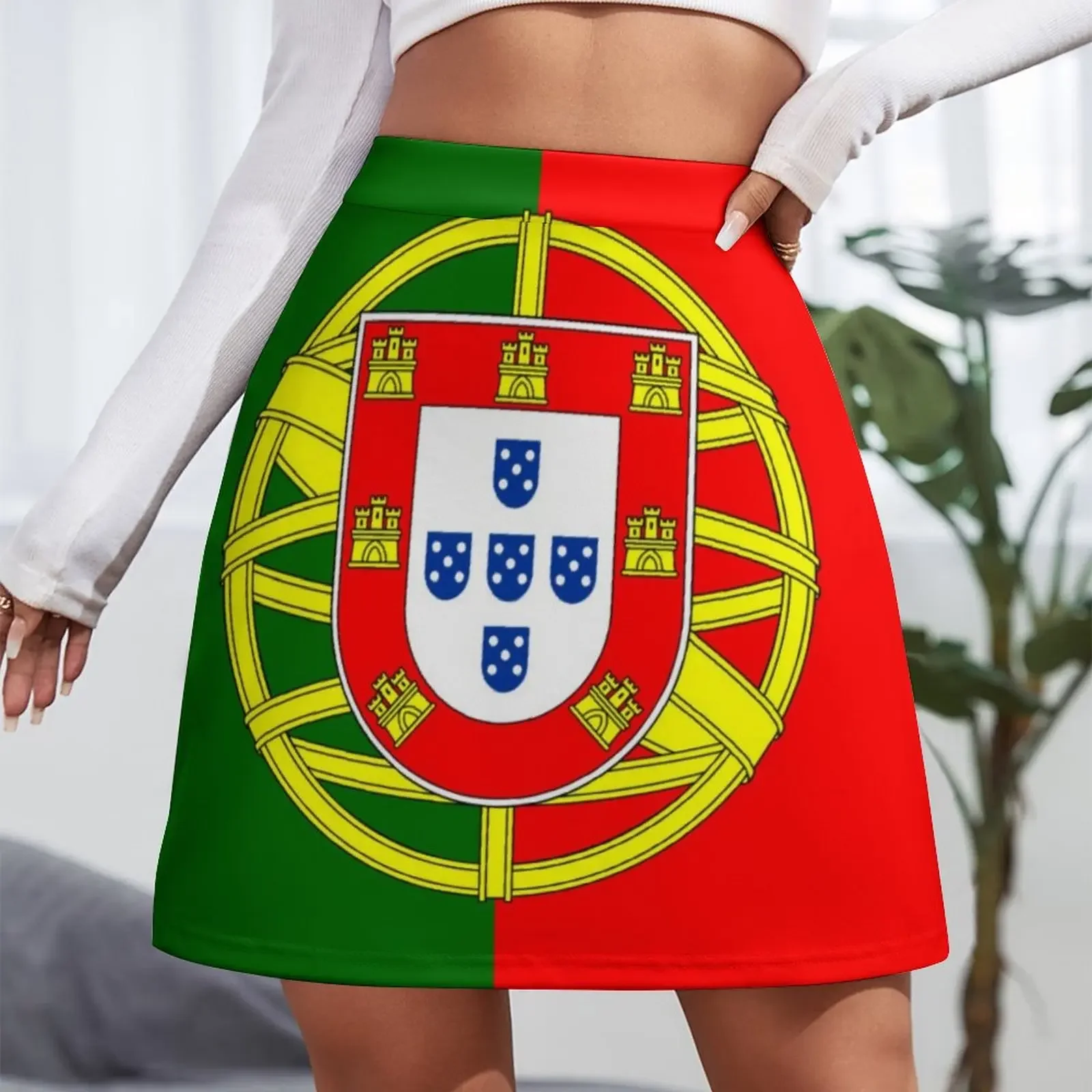 Flag of Portugal Mini Skirt korean style women clothing extreme mini dress Female clothing