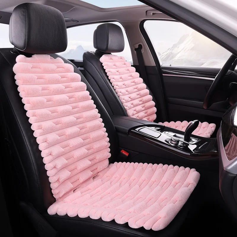 الشتاء الدافئة أفخم مقعد السيارة يغطي مجموعة كاملة العالمي مقعد السيارة أغطية حماية لطيف اكسسوارات السيارات الداخلية أغطية مقاعد امرأة #1