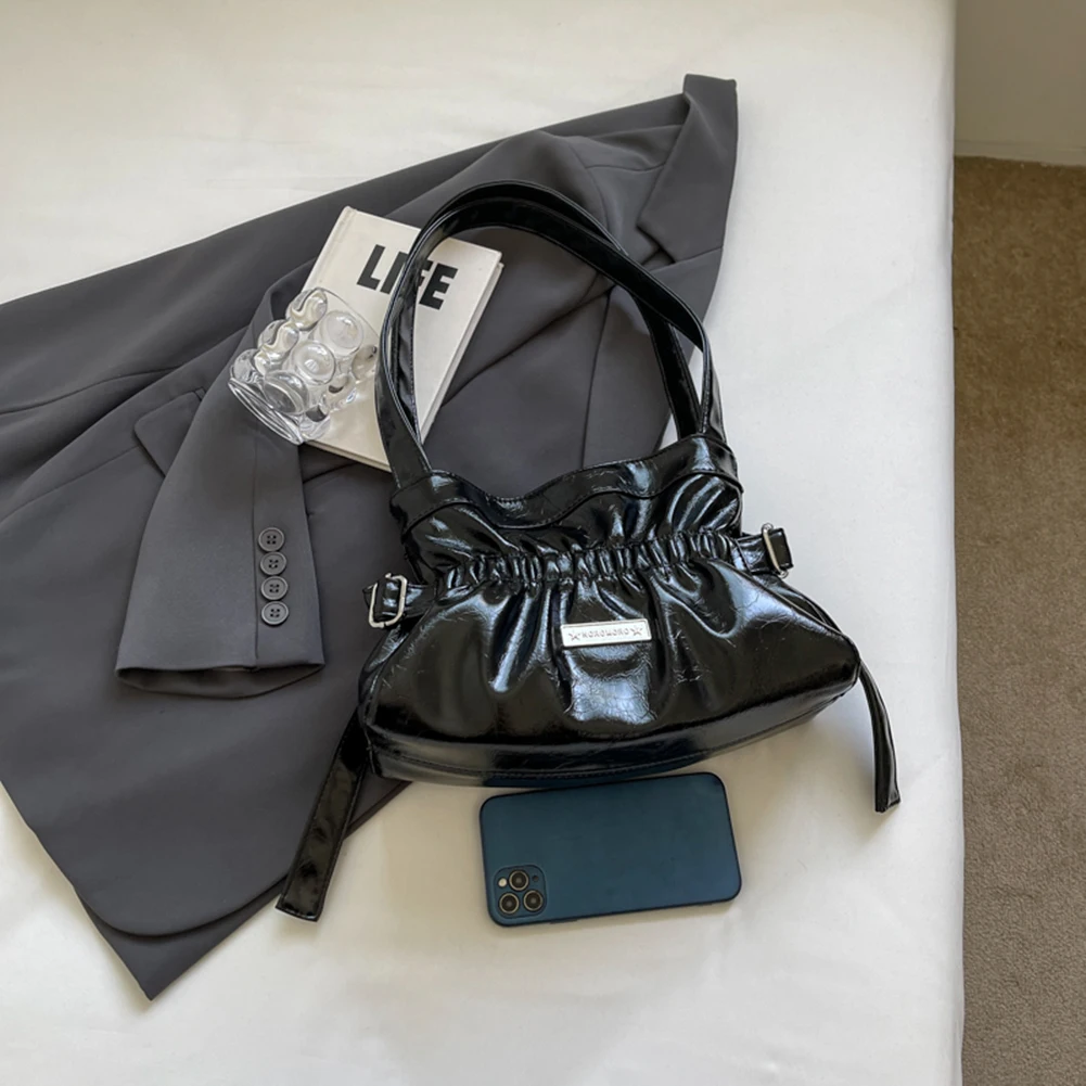 مطوي حقيبة تحت الإبط حقيبة كتف الموضة سعة كبيرة حقيبة يد عادية بلون حقيبة الإبط أنيقة لقضاء عطلة الحفلات