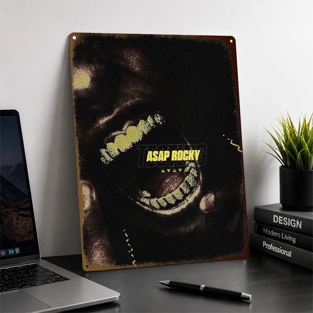 ASAP Rocky Smile Graphic Printed Poster Customized Aluminum Metal Sign Lyrical Legend Wall Art A Distinctive Gift For Rap Fans