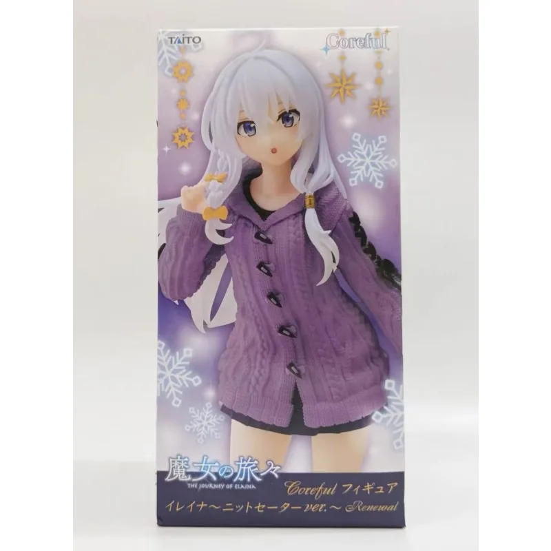 

In Stock Original TAiTO THE JOURNRY OF ELAINA Coreful Elaina Knitted Sweater 18cm PVC Anime Figure Toy Gift Ornament