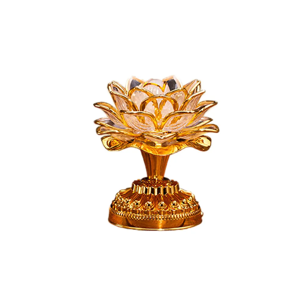 Lotus Lamp Colorful Led Buddhist Light Portable Waterproof Night Light For Home Decor Garden Outdoor Use view 3