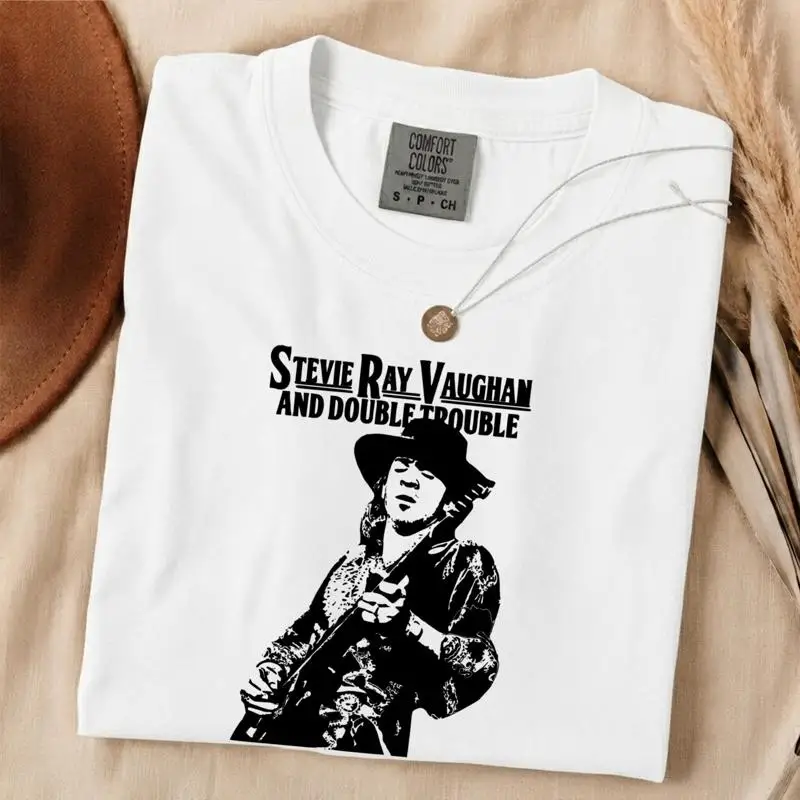 Stevie Ray Vaughan Retro Texas Blues Guitarist T-Shirt