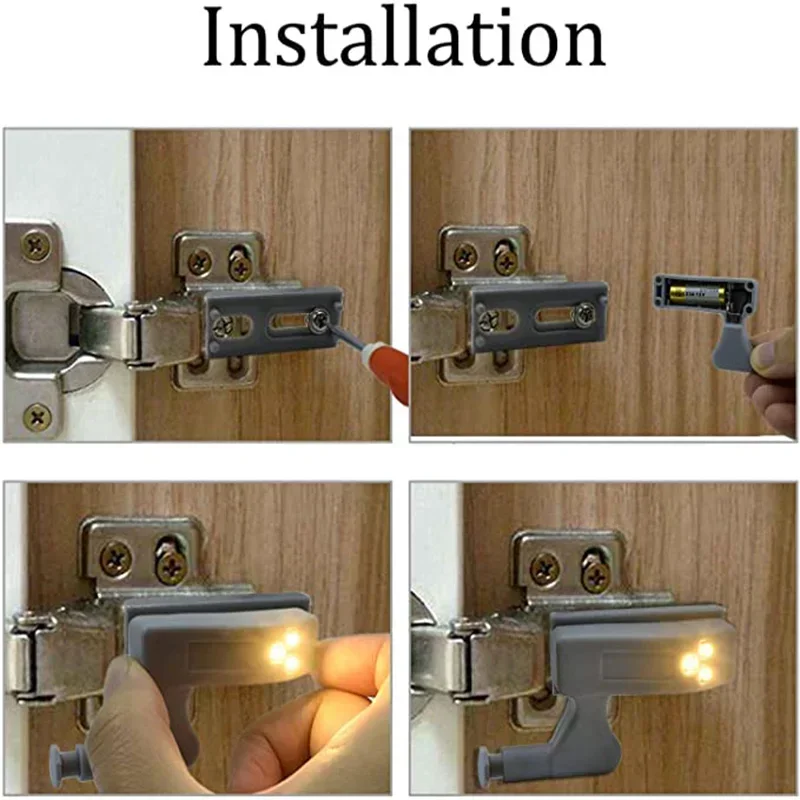 Cabinet Light LED Inner Hinge Lamp Universal Wardrobe Cupboard Door Sensor Lights Bedroom wardrobe Kitchen Closet Night Light