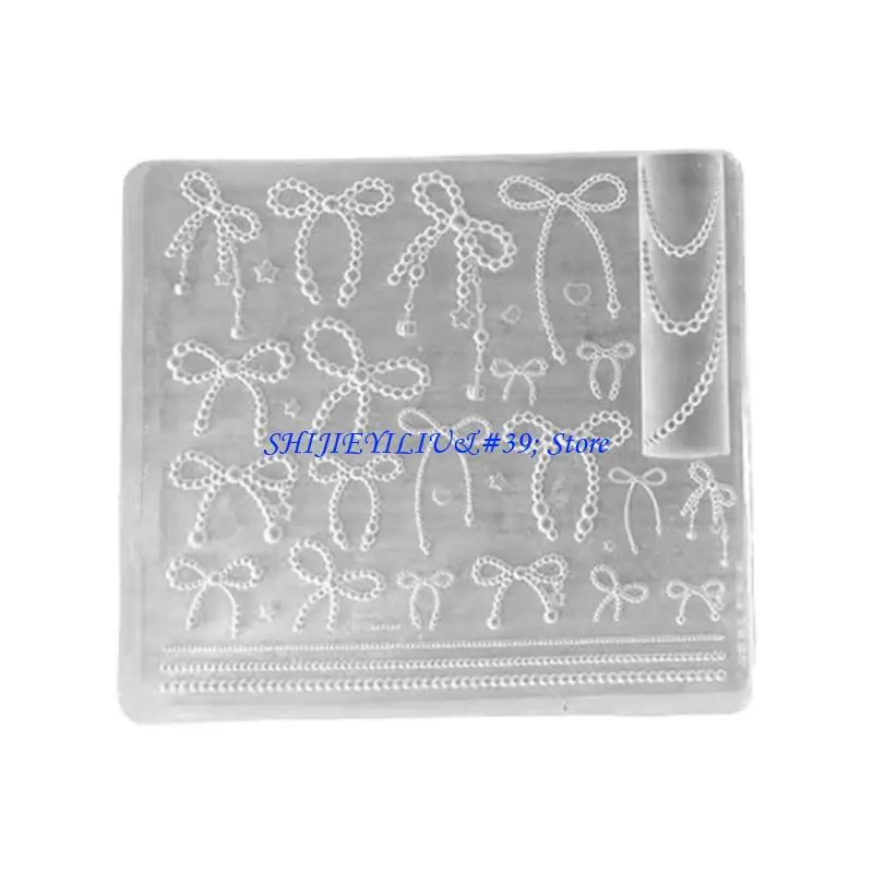 E21F Silicone Tool Easy Cleaning Template Small Accessories Mould for Creating Intricate Pearls/Shell/Bowknot