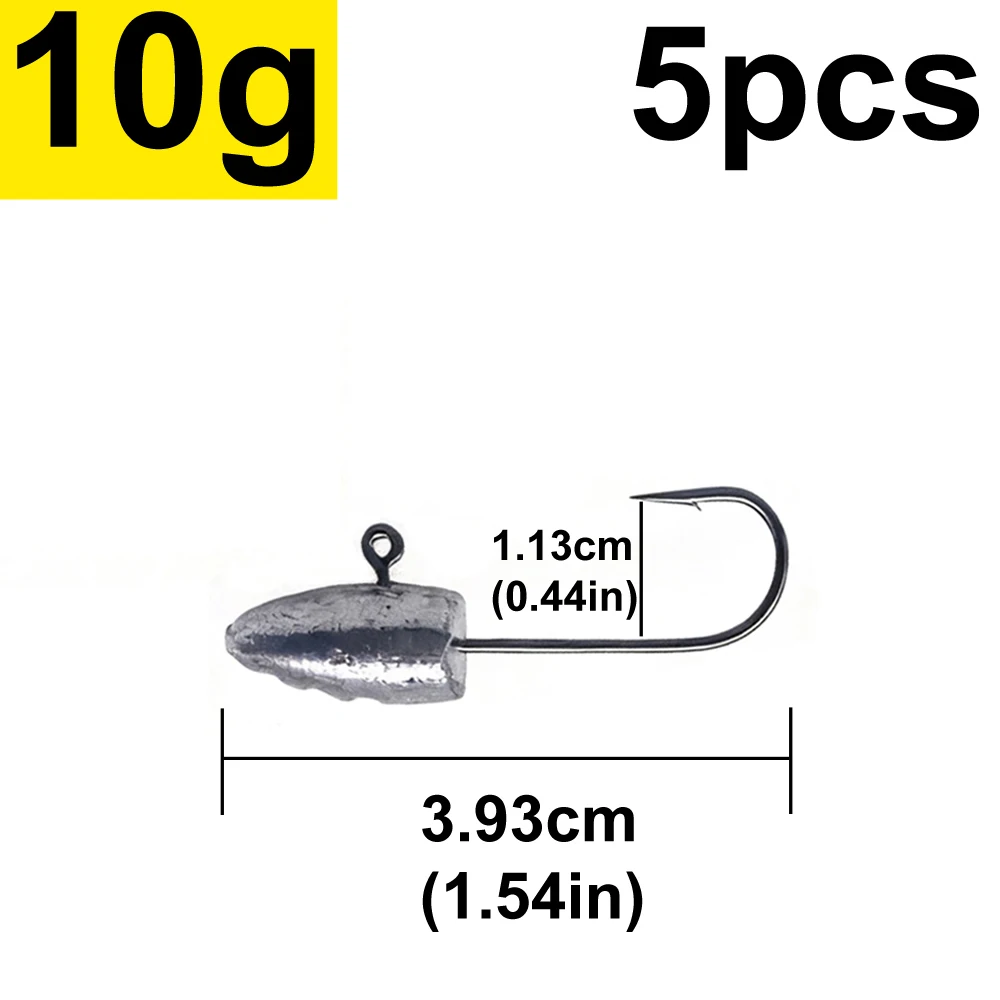 Lurestiker 2g 3g 5g 7g 10g 5 stücke angeln locken jig blei kopf micro-objekt haken für mini weichen wurm köder, drop-shot wurzel fisch angelgerät