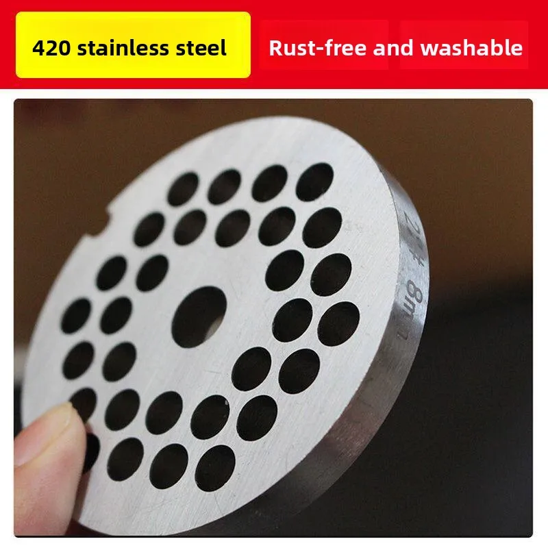 22 Type Stainless Steel Meat Grinder Orifice Plate Cutter Plate Sieve Blade Reamer Meat Grate Orifice Replacement Accessories