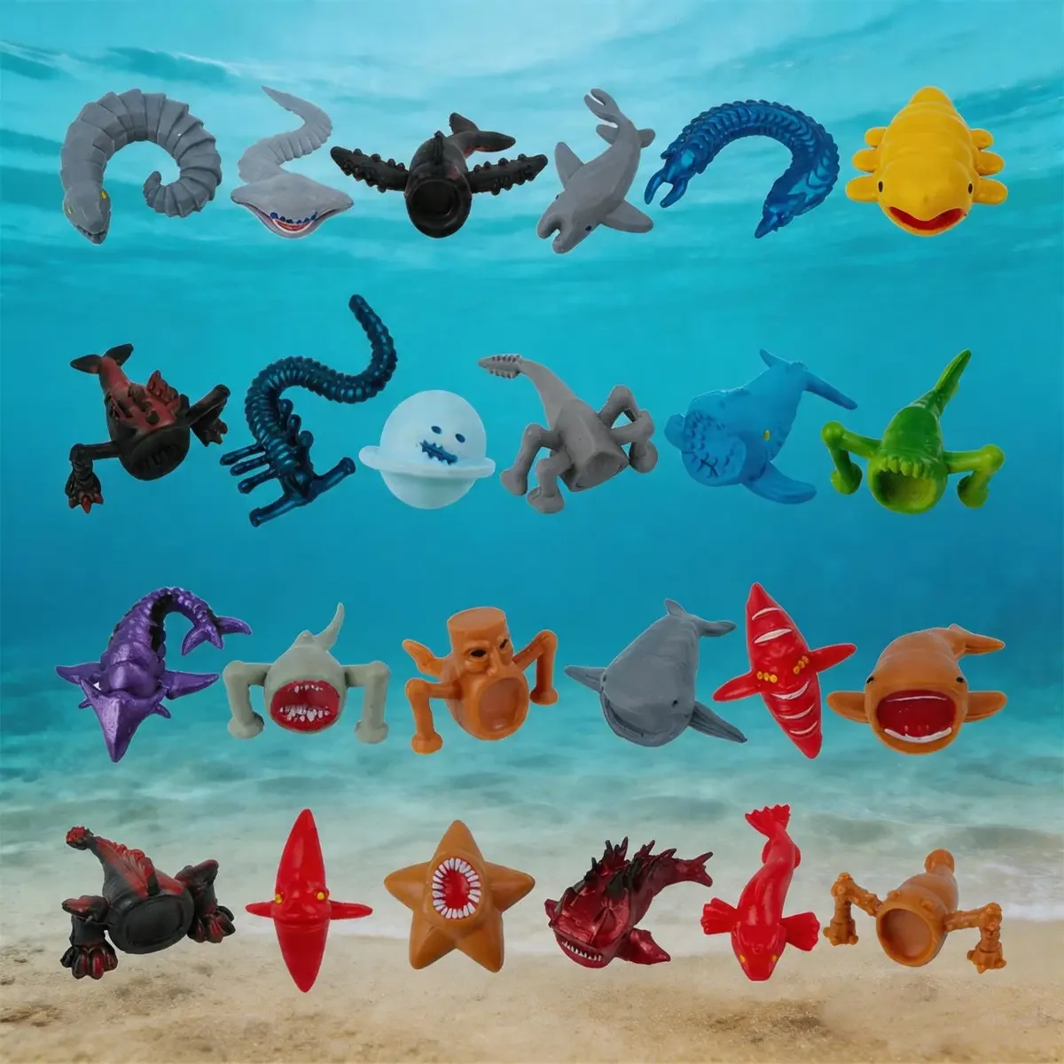 24 Mini Sea Creature Figurines, Ocean Animals Figures, Fun Collectible Models, Perfect for Display or Gifting, Unique Aquarium Decorations, Figurines Collectibles, Figurines For Collectors