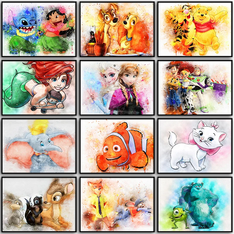 5D DIY Diamond Painting Disney Girl Lilo and Stitch Bambi Dumbo Dog Home Decor Full Square&Round mosaic embroidery Cross stitch