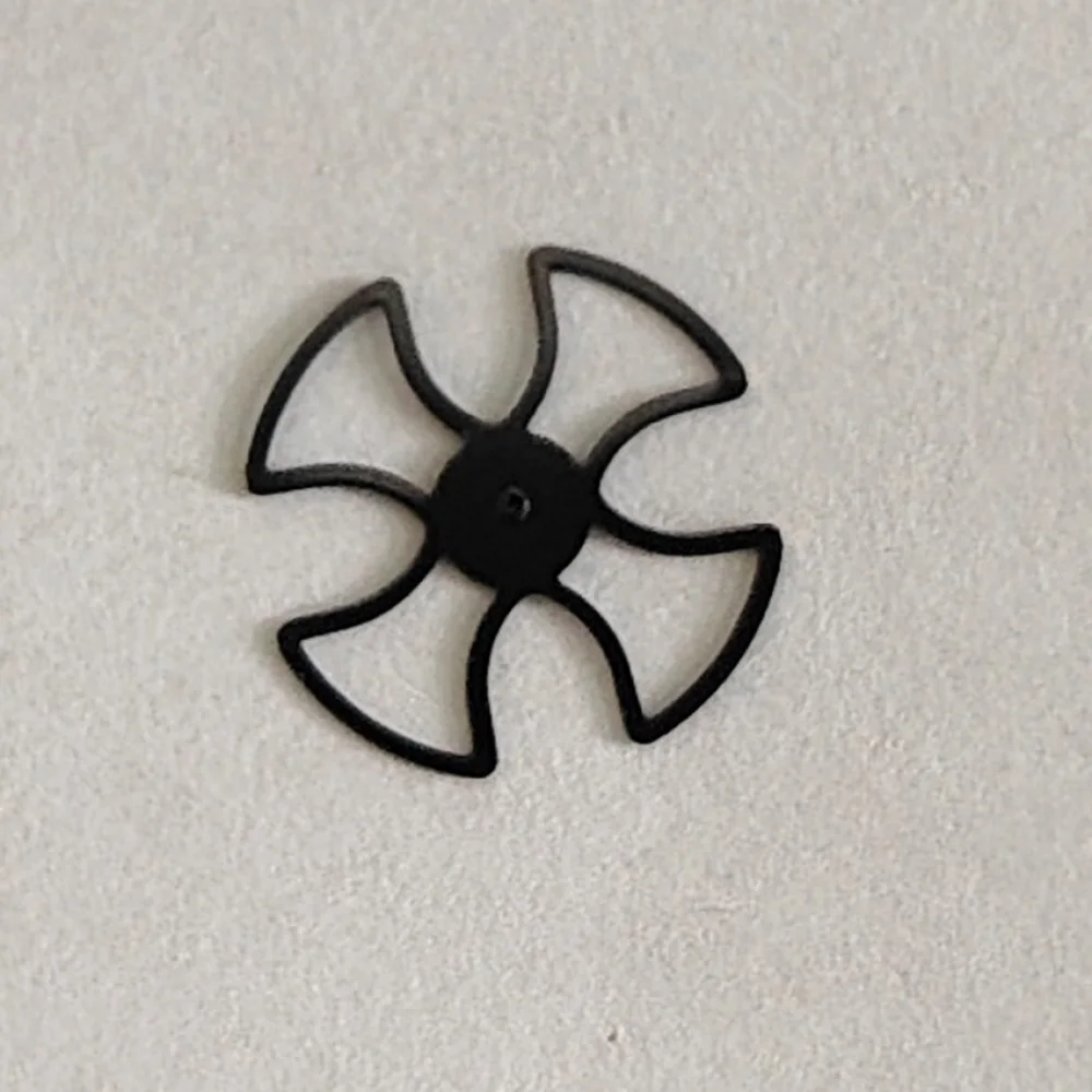 مؤشر ساعة مجوف على شكل زهرة يدوية بتوقيت جرينتش 4 مم لاستبدال حركة NH34 ملحقات اليد باللون الأسود/الفضي