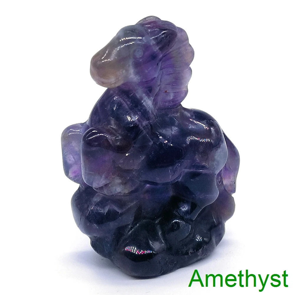 2 "أحجار الطاقة الكريستال الطبيعي الحصان منحوتة الحيوان تمثال الريكي شفاء الأحجار الكريمة الحرف ديكور المنزل هدية الكريسماس #5