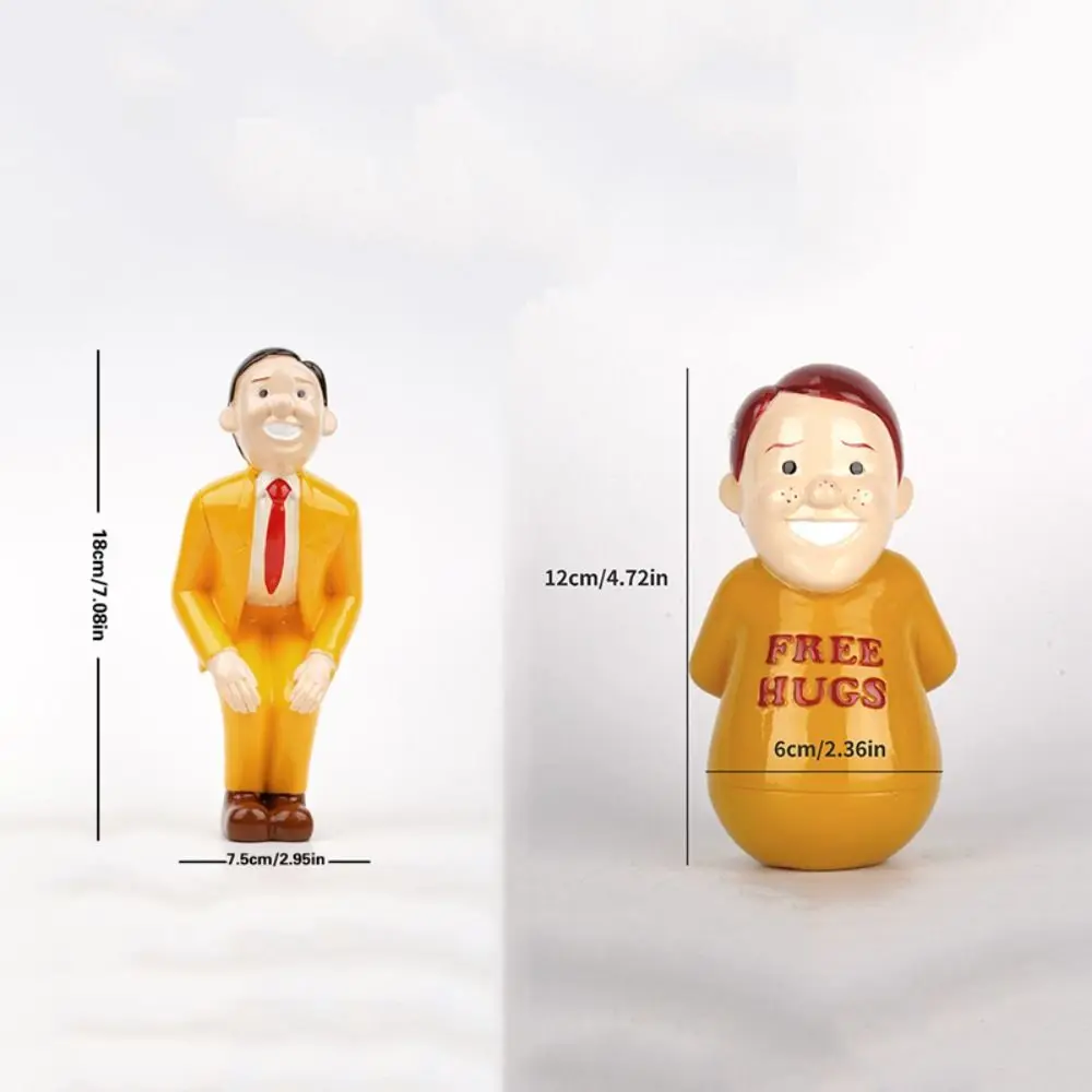 Handgemaakte grappige karakter standbeeld handwerk model speelgoed parodieën hars ornament collectible display tafel tuimelaar speelgoed
