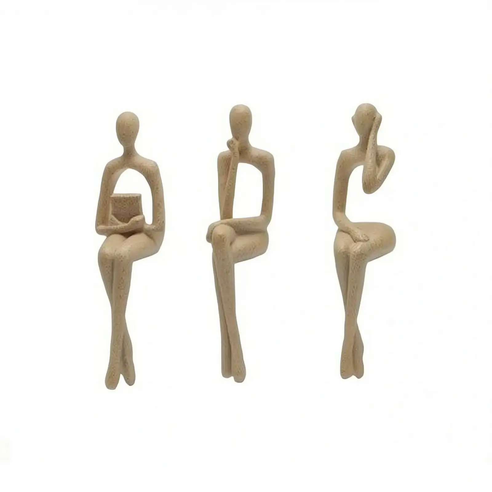 Modern Resin Abstract Sculpture for Shelf Decor Aesthetic Figurine Statue Art Piece Minimalist Home Accent for Living Room