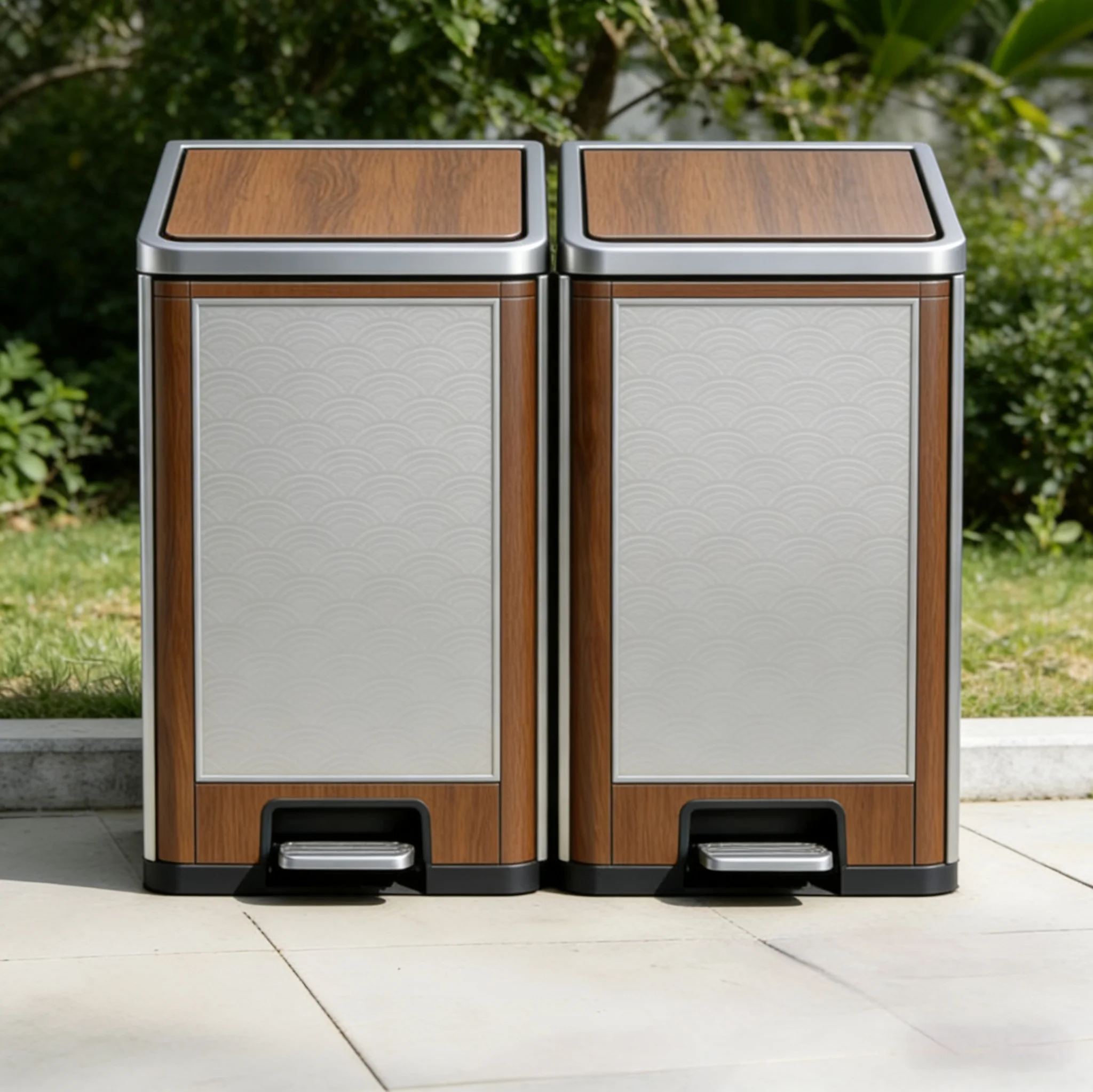 Light luxury outdoor trash can courtyard community sanitation trash can shopping mall hotel outdoor