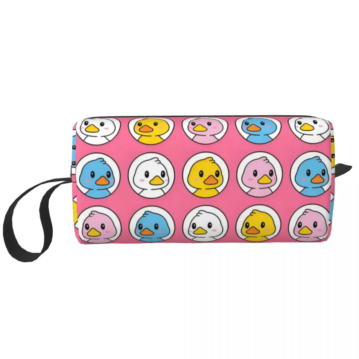 

Custom Travel Cartoon Duck Heads Pattern Toiletry Bag Cosmetic Makeup Organizer for Women Beauty Storage Bags Dopp Kit Case Box