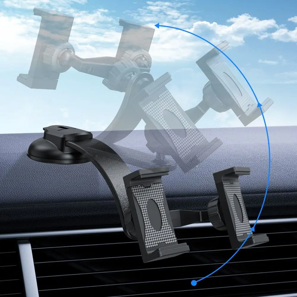 Portable Foldable Airplane Phone Holder Travel Essentials Handfree Tablet Bracket Multifunction 360° Rotation Cell Phone Stand