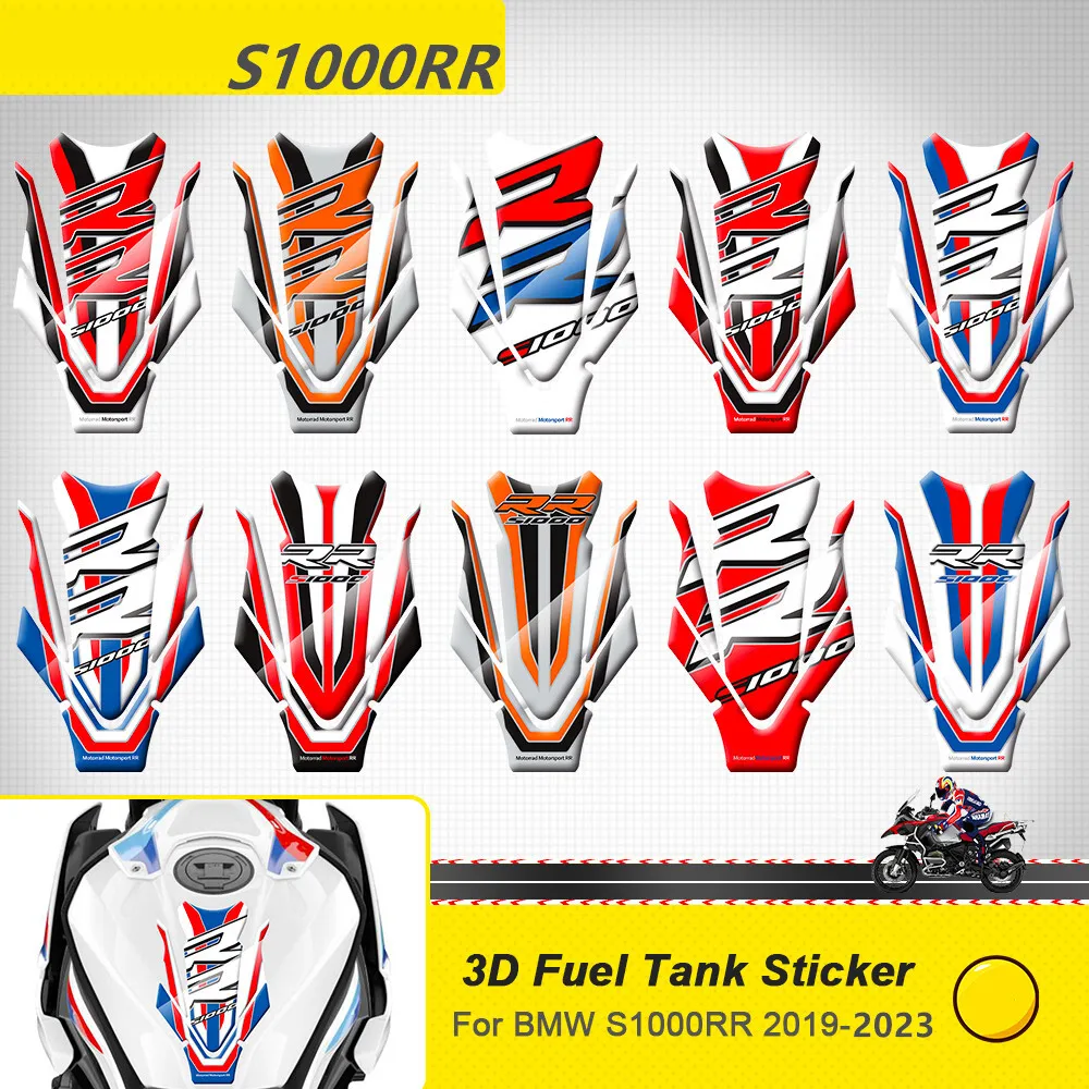 

3D Gel Stickers Fairing Emblem Tank Pad Knee Protector For BMW S1000RR 2019-2023
