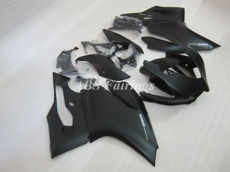 New ABS Motorcycle Fairings Kit Fit for Ducati 899 1199 Panigale s 2012 2013 2014 12 13 14 Bodywork set Custom Black Matt