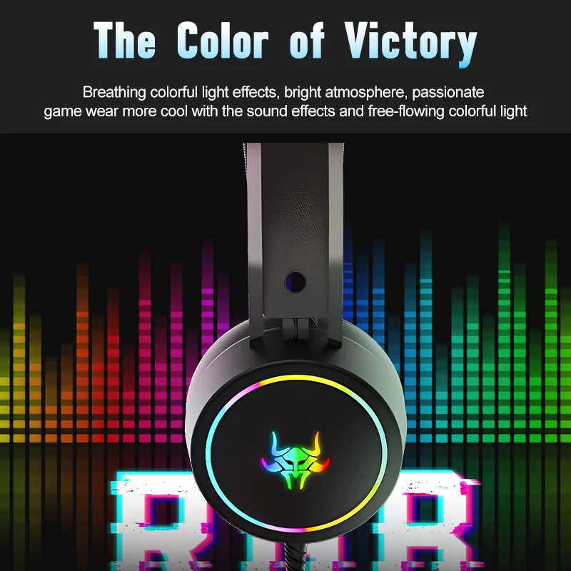 Wired Headset RGB Headphones Gaming with Microphone USB 3.5 mm Jack 7.1 Surround Overhead Headset Gaming Cheap for PS PS4 PS5