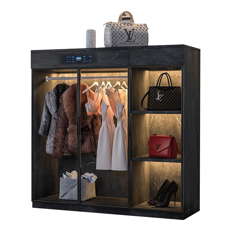 Intelligent multi-functional wardrobe, disinfection, modern simple small apartment, bedroom wardrobe, integrated light luxury