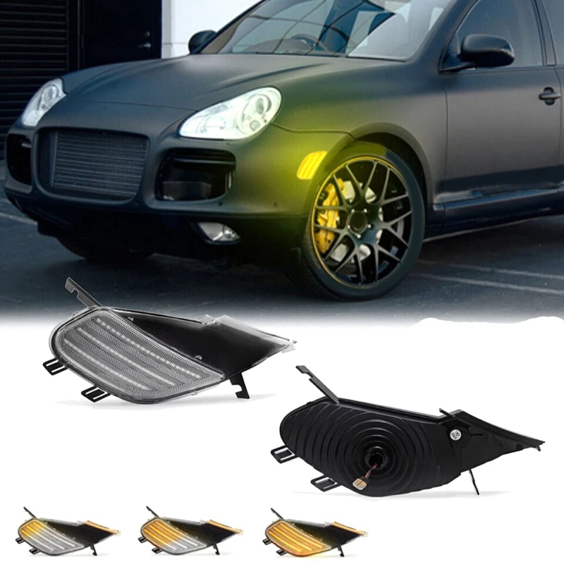 1 Paar dynamische LED-Seiten markierung leuchten Blinker Blinker-Anzeige lampen 2003 für Porsche Cayenne 955 9553-103310 Teile