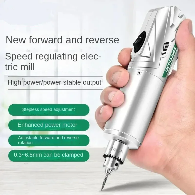 Mini Small Speed Electric Grinder Polisher Engraver Jade Polishing Cutting Carving Tool Hand-held Electric Grinder Grinding Pen