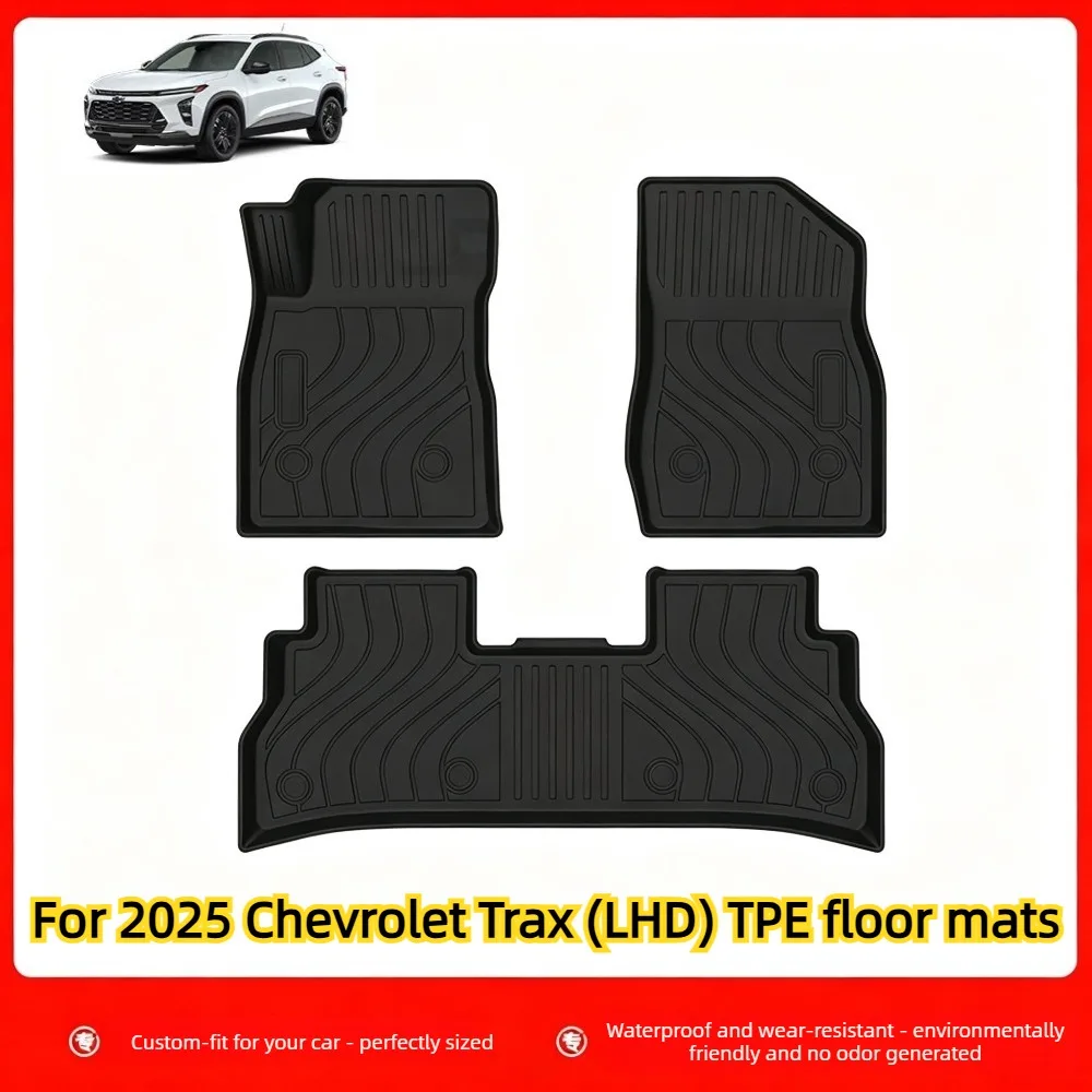 For the 2025 Chevrolet Trax (LHD) TPE rubber floor mats: waterproof, wear-resistant, environmentally friendly, and odorless.
