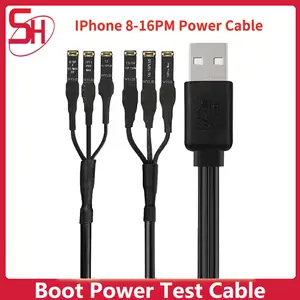 Bilashmart WYLIE Boot Power Cable 3A 6 Ports FPC DC Power Supply Test Cable IPhone 8 XS 11 12 13 14 14 15 16Pro Max Motherboard Repair
