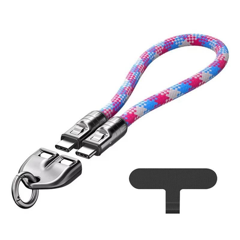 2 في 1 240 واط Pd3.1 كابل بيانات الهاتف المحمول الحبل نوع C إلى نوع C سلك شحن سريع